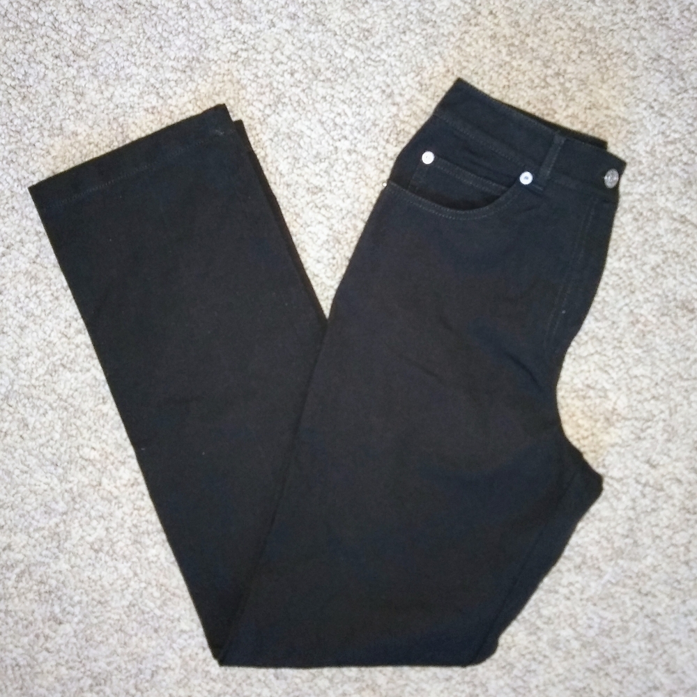 ST. JOHN Sport button fly high waist mom jeans